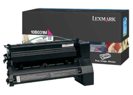 Картридж лазерный Lexmark 10B031 пурпурный оригинальный