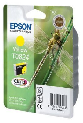Картридж струйный Epson T0824 (C13T08244A/ C13T11244A10) желтый