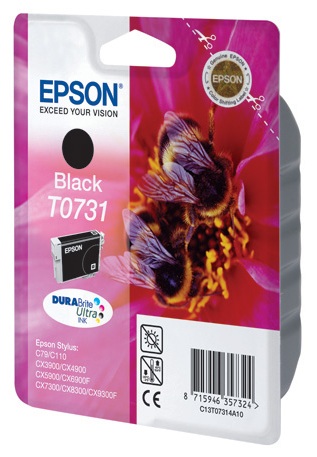 Картридж струйный Epson T0731 (C13T07314A10/ C13T10514A10) черный