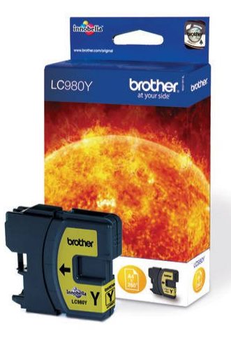 Картридж струйный Brother LC-980Y желтый