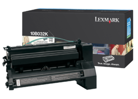 Картридж лазерный Lexmark 10B032 черный оригинальный