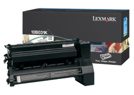 Картридж лазерный Lexmark 10B031 черный оригинальный