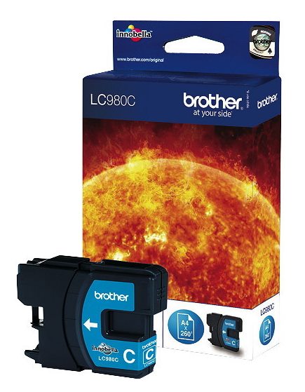 Картридж струйный Brother LC-980C голубой