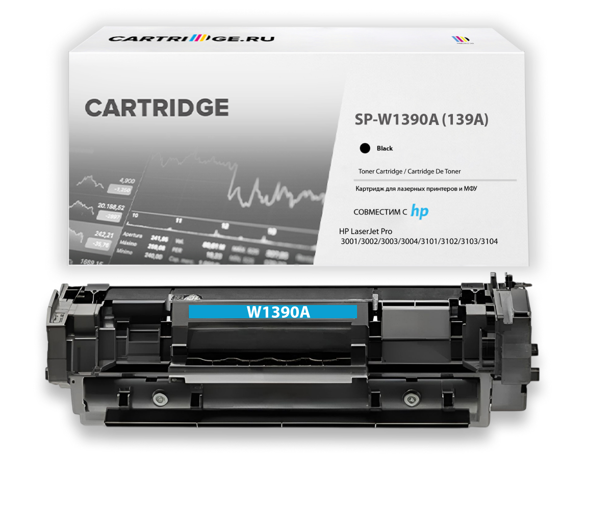 Картридж SP W1390A (139А) для HP черный (с чипом)