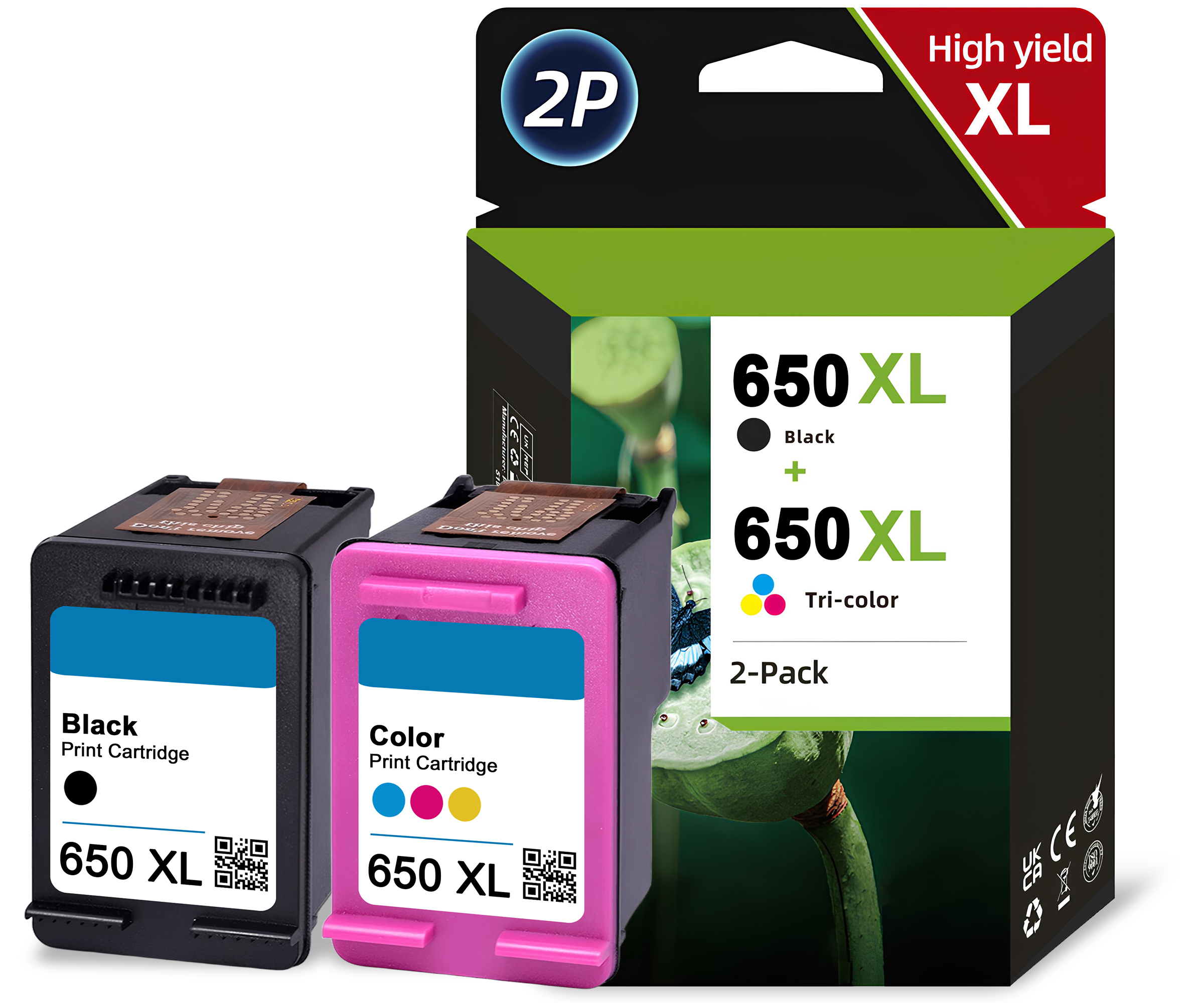 Комплект картриджей HP 650XL (CZ101AE/CZ102AE) OEM.ref цветной и черный