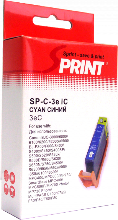 Картридж SP BCI-3eC (4480A002) для Canon, голубой