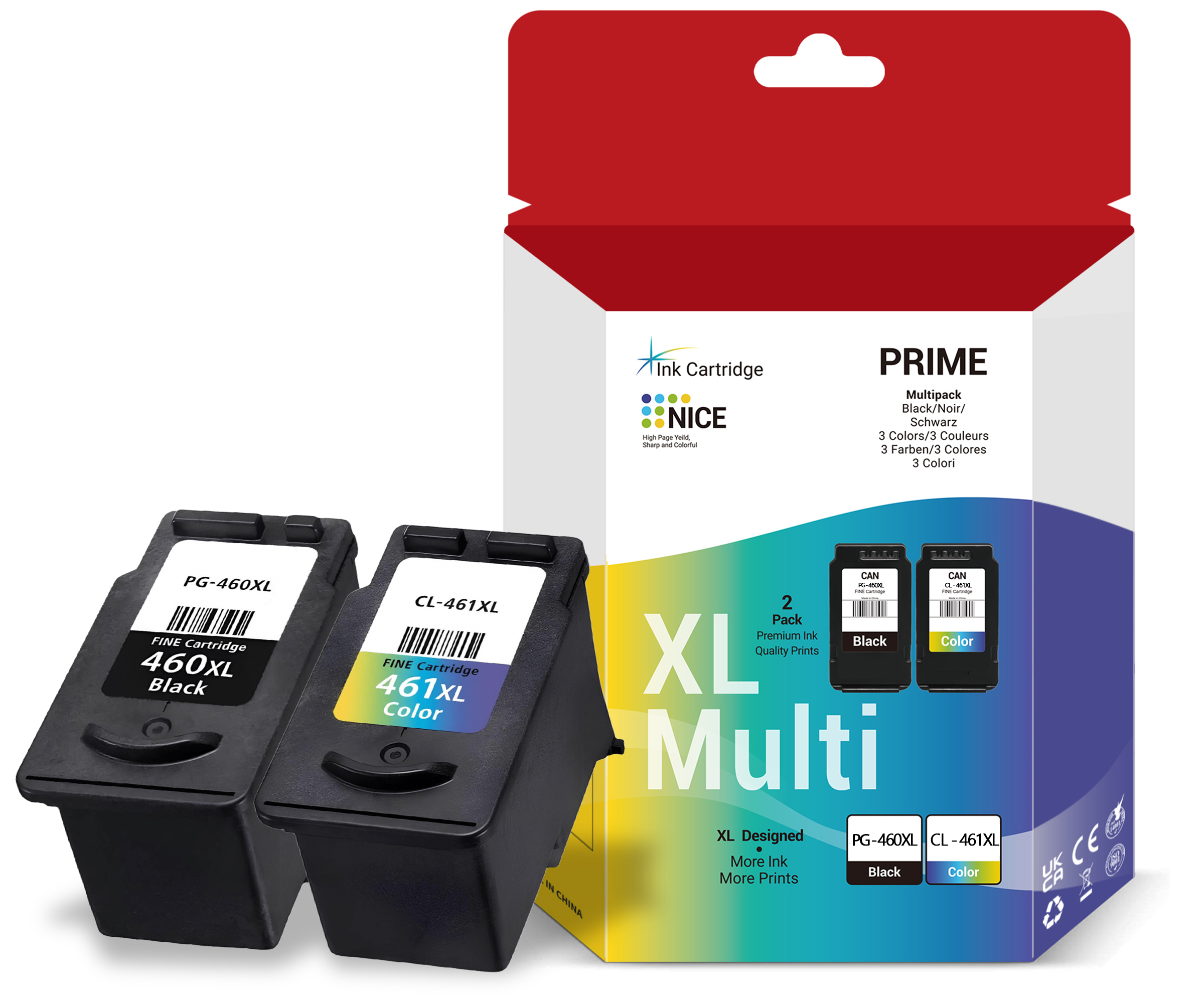 Комплект картриджей Canon PG-460XL/CL-461XL (OEM.ref) цветной и черный