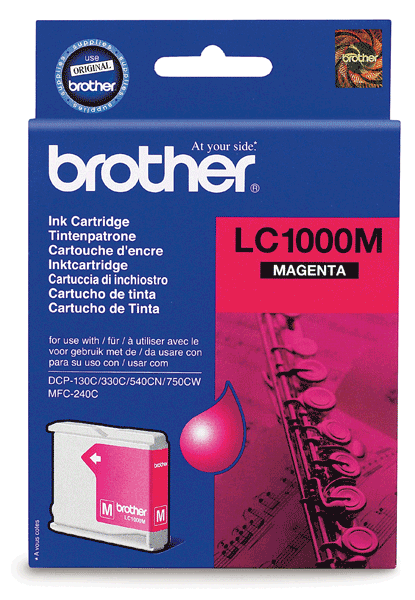 Картридж струйный Brother LC-1000M пурпурный