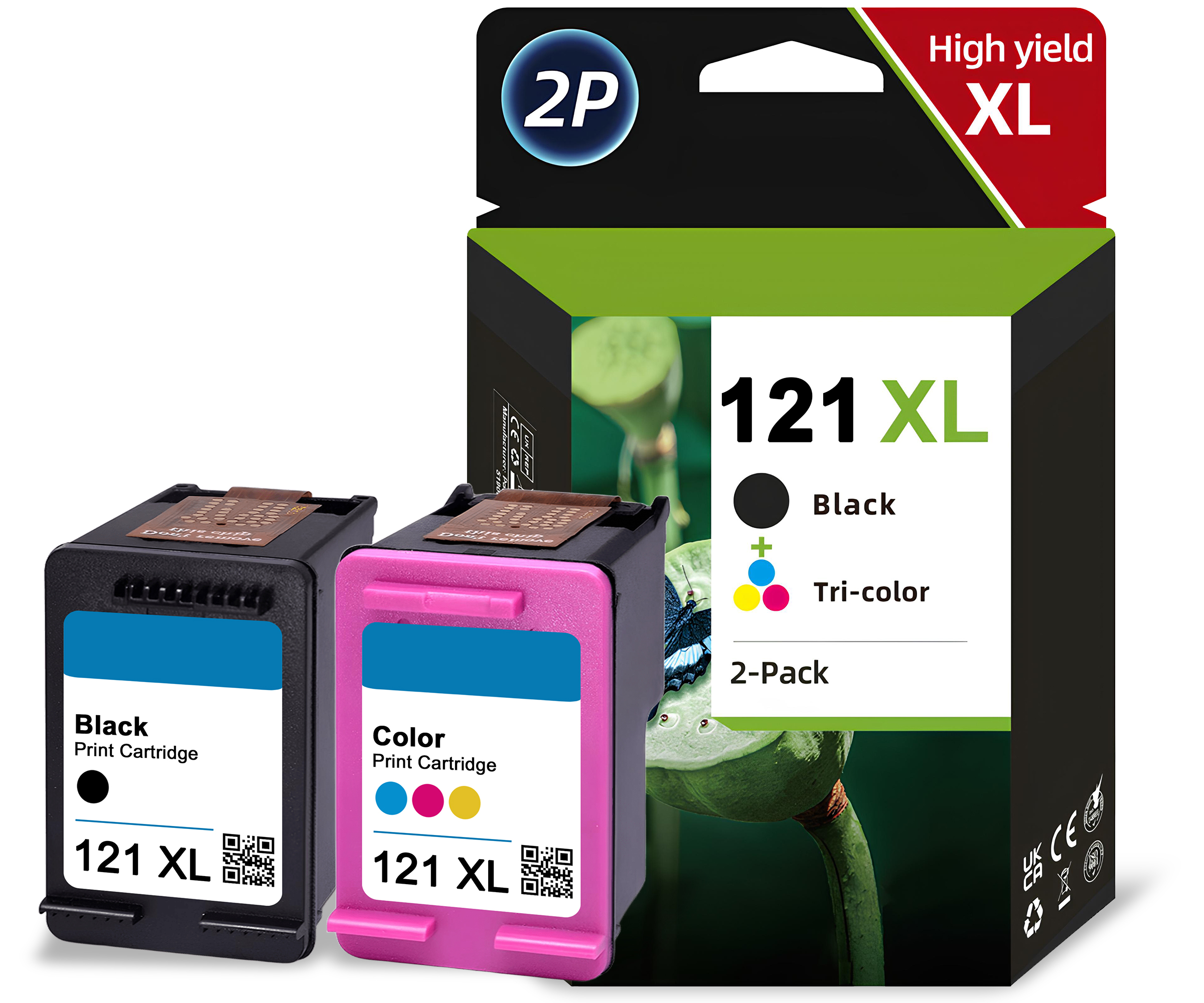 Комплект картриджей HP 121XL (CC641HE/CC644HE) OEM.ref цветной и черный
