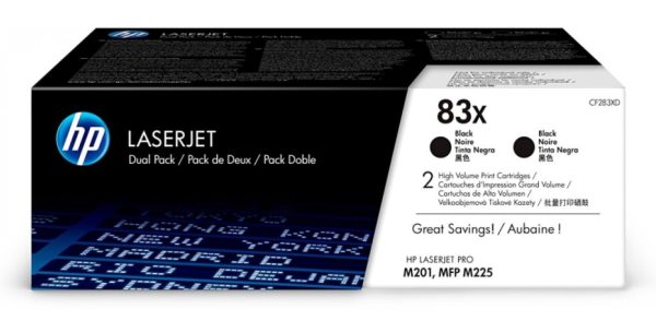 Картридж HP 83X (CF283XF) Dual Pack