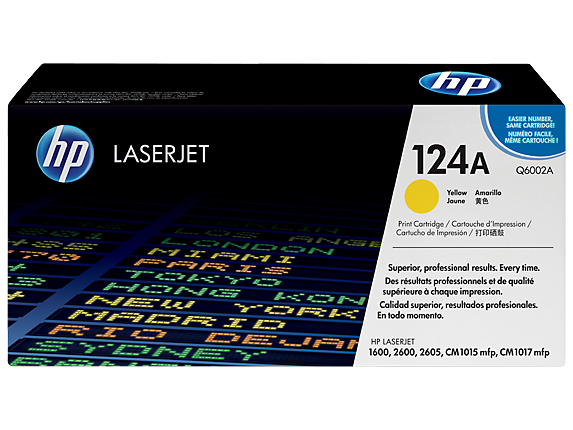 Картридж лазерный HP 124A (Q6002A) желтый