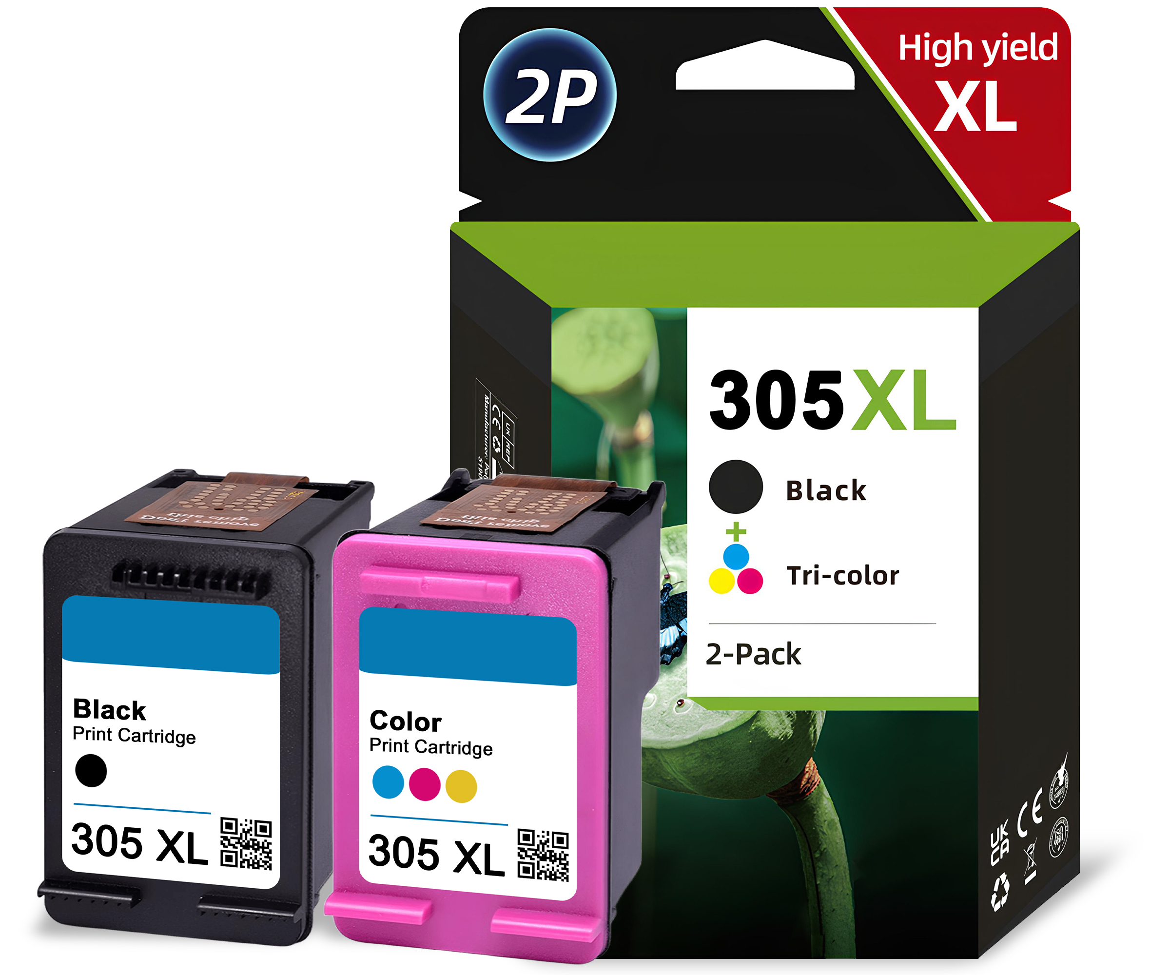 Комплект картриджей HP 305XL (3YM62AE/3YM63AE) OEM.ref цветной и черный