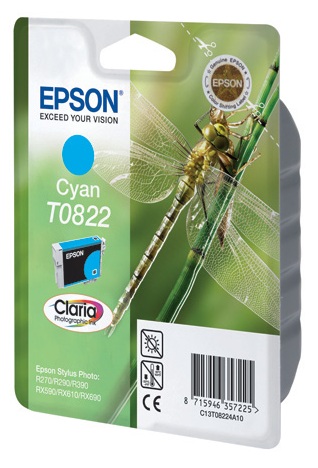 Картридж струйный Epson T0822 (C13T08224A/ C13T11224A10) голубой