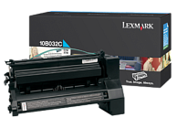 Картридж лазерный Lexmark 10B032 голубой оригинальный