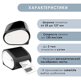 Термопринтер 6XL для печати этикеток штрих-кодов