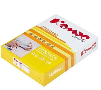 Бумага КОМУС ДОКУМЕНТ Standart (А4, 80г, 146%CIE) пачка 500л.