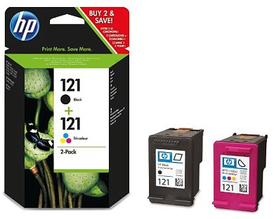 Комплект картриджей HP 121 (CN637HE) цветной и черный