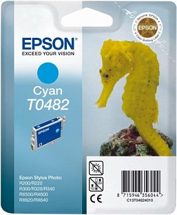 Картридж струйный Epson T0482 (C13T04824010) голубой