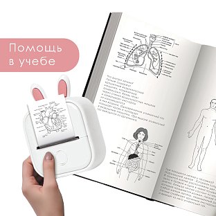 Мини принтер, фотопринтер портативный для наклеек Phomemo Т02