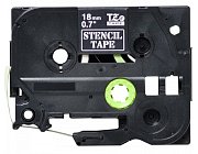 Трафаретная лента SP STE141 (Brother STe-141) 18 мм, черный на прозрачном